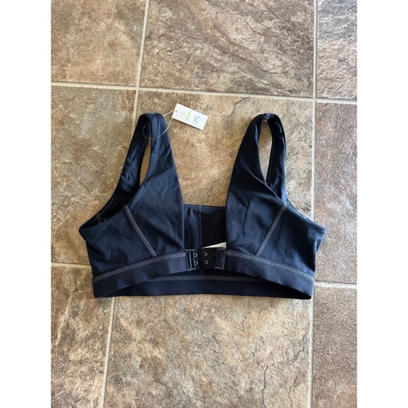 Aerie Goals Sweat Sports Bra Black Size Medium - Picture 4 of 6